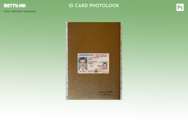 модерен стил на САД Вашингтон лична карта присутна photolook пред шаблон 1